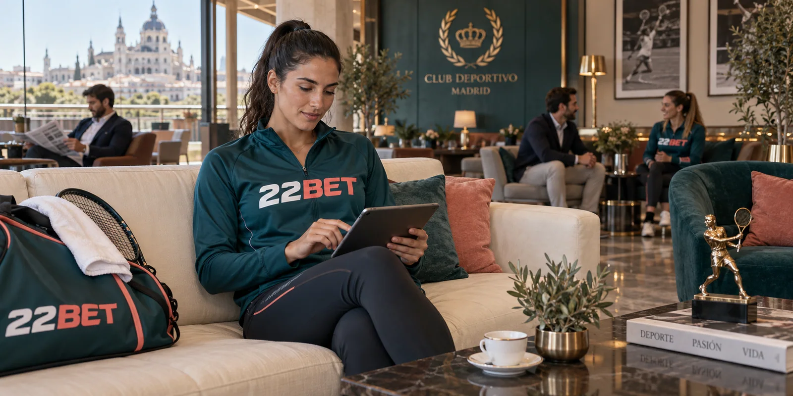 Deportistas con equipación 22BET