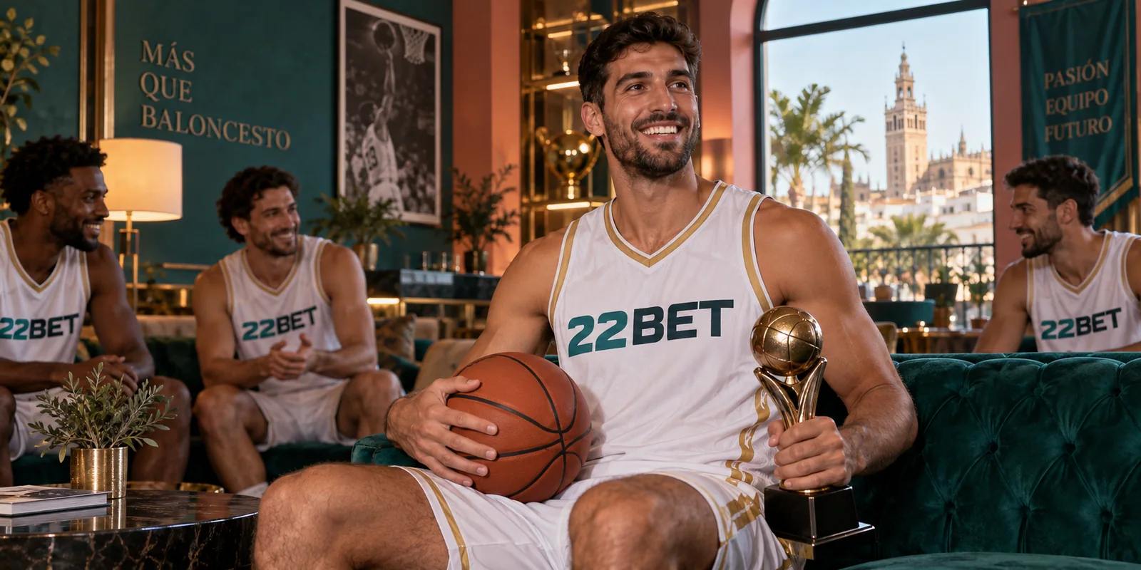 Deportistas con equipación 22BET