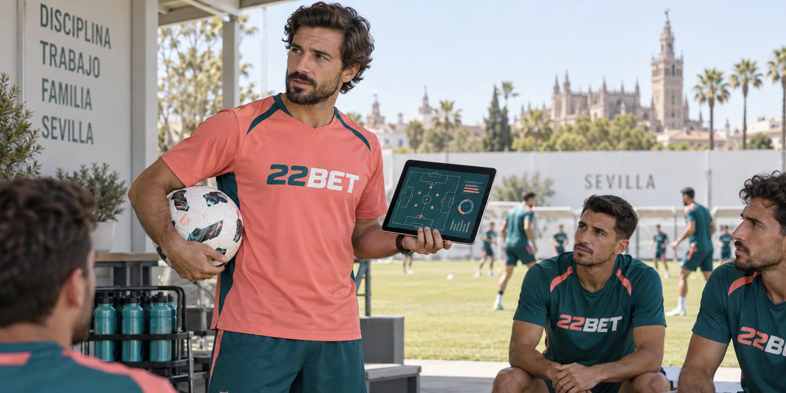 Deportistas con equipación 22BET