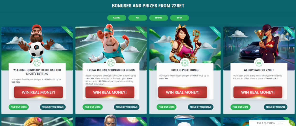 22bet Bonus Win Real Money